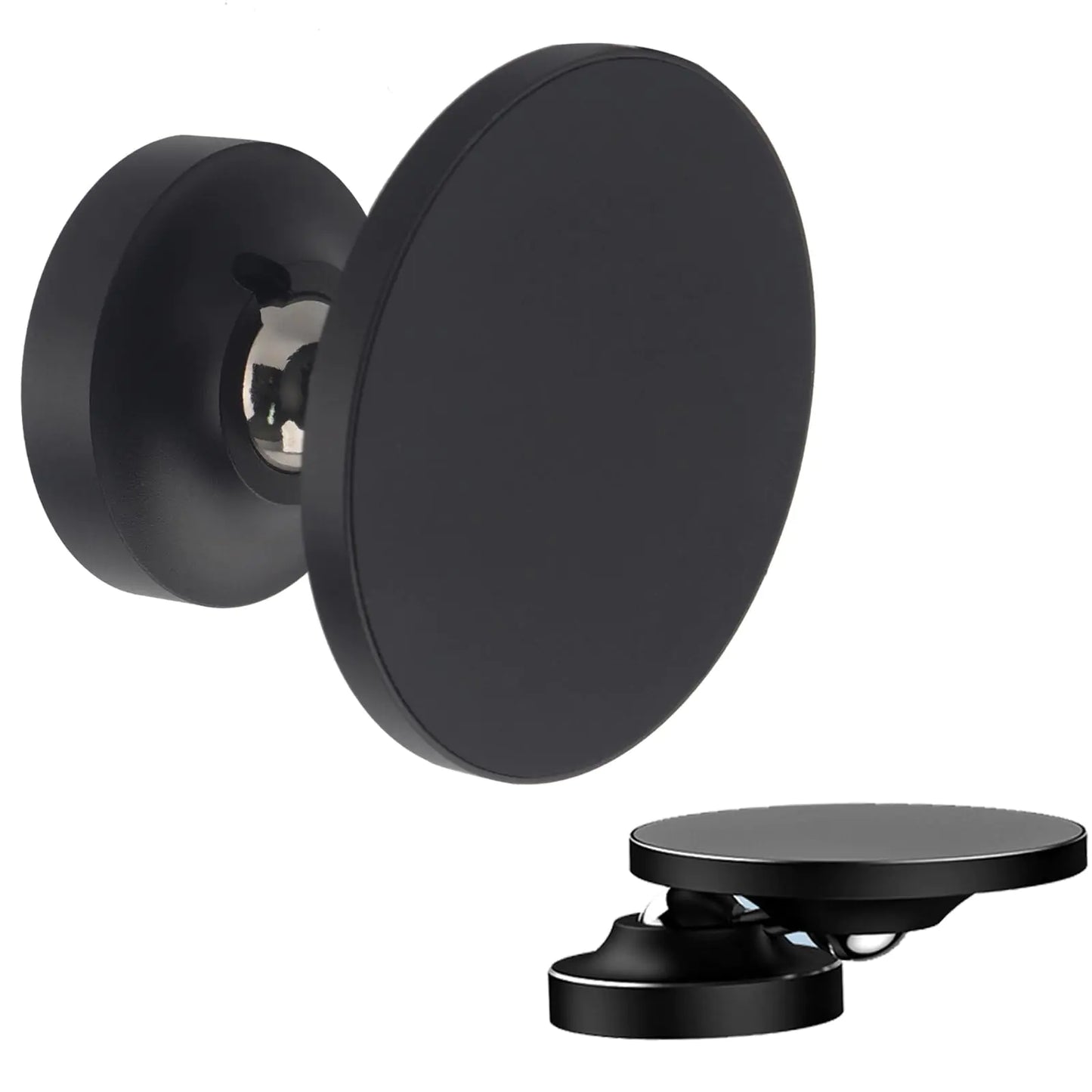 Rigdance Dual Magnetic Phone Mount for Gym Buddy for Gym Magnetic Phone Holder Shower Mount for MagSafe iPhones/All Phones (Black and Silver)